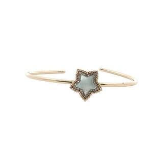 NEW TRIO women's star bangle bracelet in gold